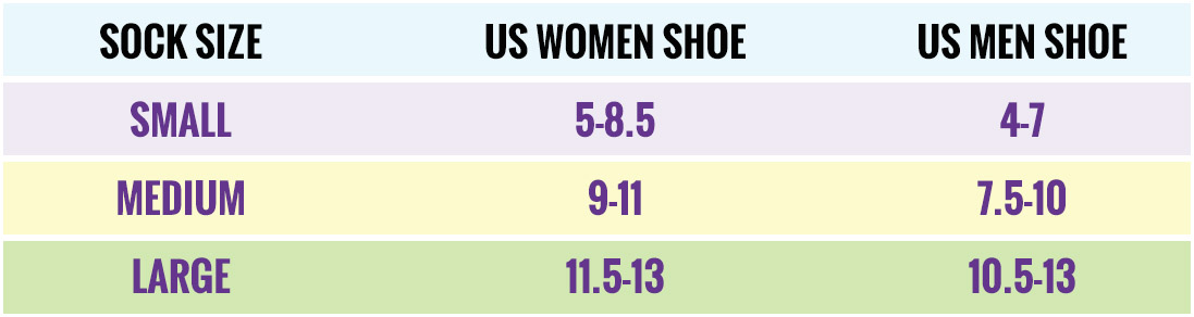 Footwear sizing chart